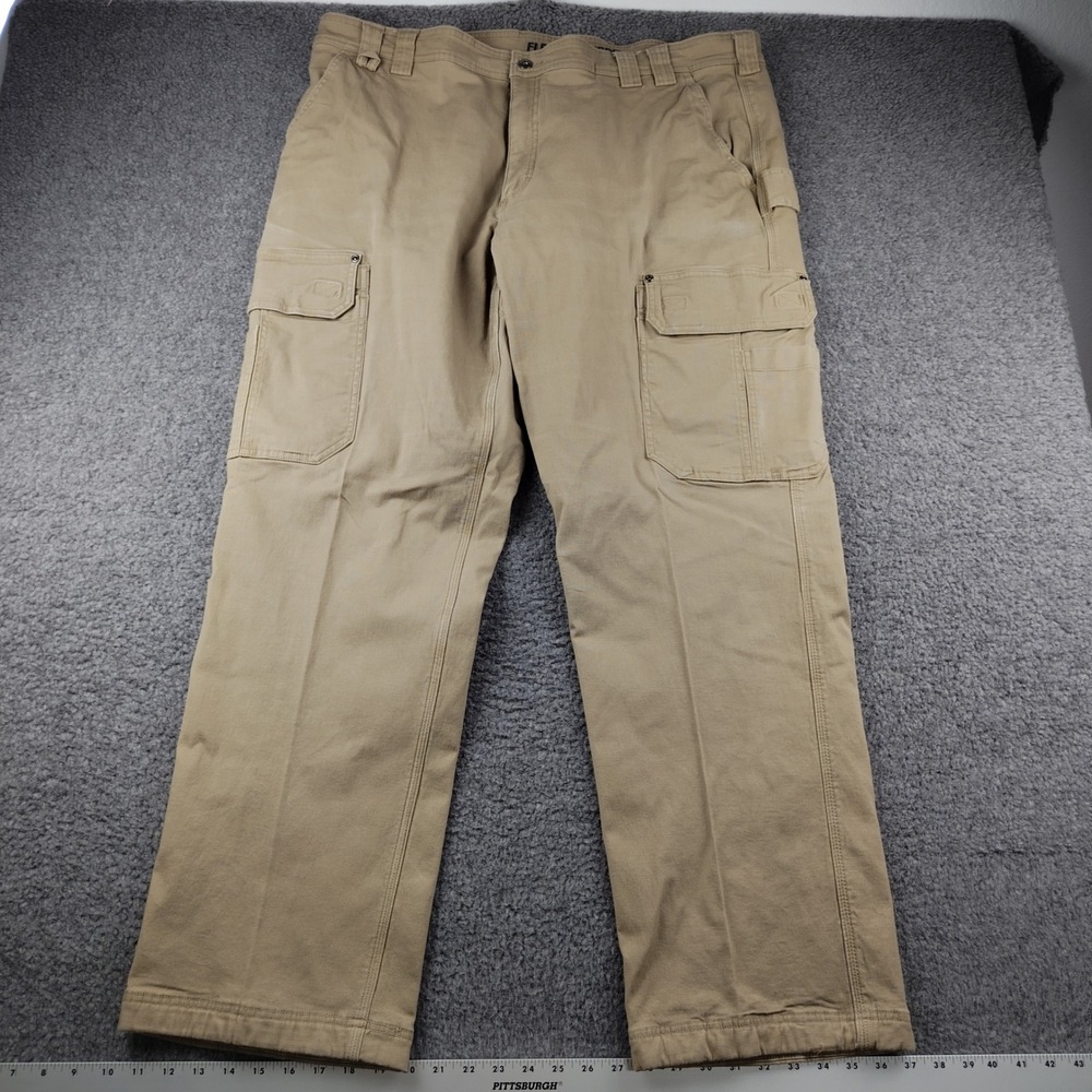 Duluth Cargo Pants Mens 44x34 Flex Fire Hose Thermal Lined Khaki Relaxed Fit